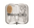 6-piece care set for babies in fabric case colour white