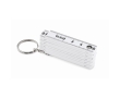 2-in-1 keyring with ruler in white, 50 cm colour white