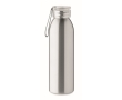 Single-wall stainless steel bottle with silicone handle, 650ml colour matt silver