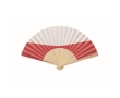 Bamboo fan with various European flag prints colour white