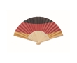 Bamboo fan with various European flag prints colour yellow