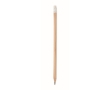 Pencil in natural color with eraser colour wood