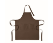 Apron, adjustable neck, front pockets, 240 g/m2 colour brown
