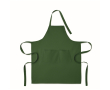 Apron, adjustable neck, front pockets, 240 g/m2 colour dark green