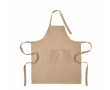 Apron, adjustable neck, front pockets, 240 g/m2 colour camel
