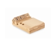 Bamboo desktop calendar for office use with phone stand colour wood