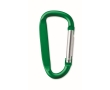 Aluminium carabiners in many colours to hang things on colour green