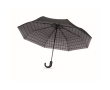 Foldable windproof umbrella with checked pongee design, Ø116 colour black