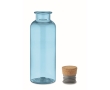 Tritan Renew™ bottle with round cork lid, 500 ml colour transparent blue