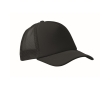 Polyester baseball cap with foam reinforcement, 150 g/m2 colour black
