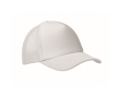 Polyester baseball cap with foam reinforcement, 150 g/m2 colour white