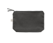 Wash bag made from recycled fabrics with matching zip colour black