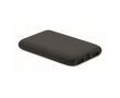 Rectangular power bank made from recycled ABS, 5,000 mAh colour black