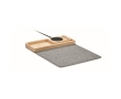 Desk organiser with mouse mat and charger colour wood