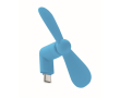 Portable phone fan with USB-C port connection colour turquoise
