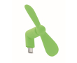 Portable phone fan with USB-C port connection colour lime