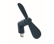 Portable phone fan with USB-C port connection colour bondi blue
