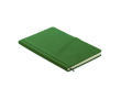 Synthetic leather notebook, hard cover, mobile pocket, A5 lined pages colour dark green