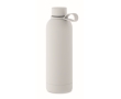 Recycled stainless steel thermal bottle with rubber finish, 500ml colour white