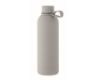 Recycled stainless steel thermal bottle with rubber finish, 500ml colour grey