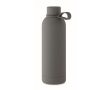 Recycled stainless steel thermal bottle with rubber finish, 500ml colour dark grey