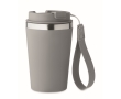 Stainless steel thermal cup with carry strap, 350ml colour dark grey