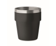 Stackable cup made of recycled stainless steel, 250ml colour black