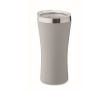 Recycled stainless steel thermal cup with clear lid, 160ml colour grey