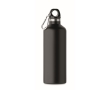 Leak-proof recycled stainless steel bottle with carabiner, 500 ml colour black