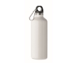 Leak-proof recycled stainless steel bottle with carabiner, 500 ml colour white
