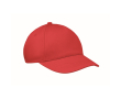 Kids cotton 5-panel cap 180 g/m² colour red