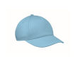 Kids cotton 5-panel cap 180 g/m² colour light blue