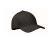 Cotton cap with adjustable steel buckle closure, 280 g/m2 colour black