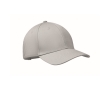 Cotton cap with adjustable steel buckle closure, 280 g/m2 colour silver
