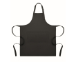 Adjustable long polycotton apron 240 g/m² colour black
