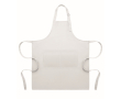 Adjustable long polycotton apron 240 g/m² colour white