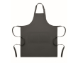 Adjustable long polycotton apron 240 g/m² colour dark grey