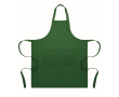 Adjustable long polycotton apron 240 g/m² colour dark green