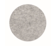 Circular coaster made from recycled felt colour grey
