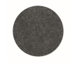 Circular coaster made from recycled felt colour dark grey