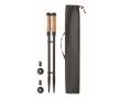 Adjustable Nordic walking poles with cork grips colour black