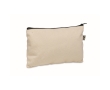Organic cotton toiletry bag with colourful zip, 340 g/m² colour black
