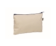 Organic cotton toiletry bag with colourful zip, 340 g/m² colour blue