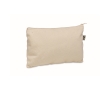 Organic cotton toiletry bag with colourful zip, 340 g/m² colour beige