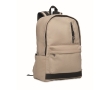 Recycled cotton laptop backpack in classic colours, 15\" colour sand