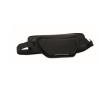 Water-resistant nylon bum bag with ventilated back colour black