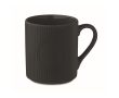 Matte ceramic mug with embossed finish, 340 ml colour black
