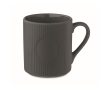 Matte ceramic mug with embossed finish, 340 ml colour dark grey