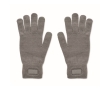 Recycled polyester gloves with patch colour dark grey