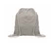 Recycled cotton and RPET drawstring backpack, 140 g/m² colour grey